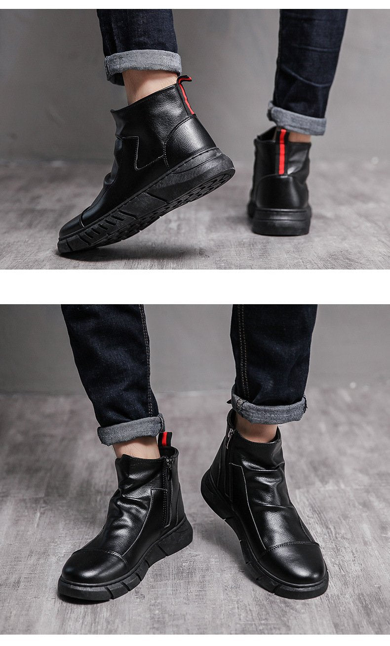 Men's Casual High Top Genuine Leather Boots