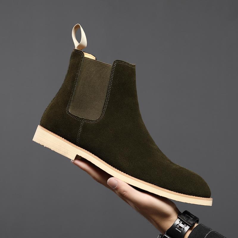 Men's Genuine Leather Autumn and Winter Chelsea Boots