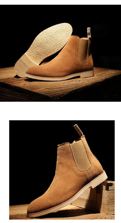 Men's Genuine Leather Autumn and Winter Chelsea Boots