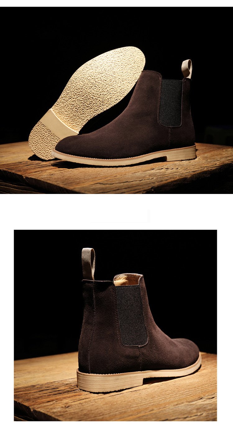 Men's Genuine Leather Autumn and Winter Chelsea Boots