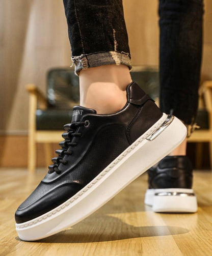 Men's New Breathable Perforated Leather Sports Casual Shoes