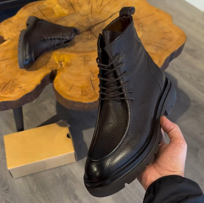 ✅High -quality Dedication✅Men's Premium Genuine Leather Classic Zipper Casual Boots