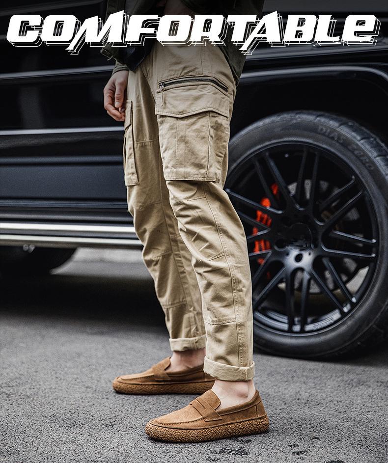 ✅High -quality Dedication✅Men's Genuine Suede Slip-on Soft Sole Casual Loafers