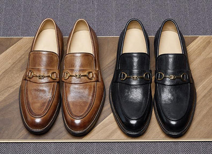 ✅High -quality Dedication✅Men's New Genuine Cowhide Slip-on Formal Soft-soled Casual Shoes