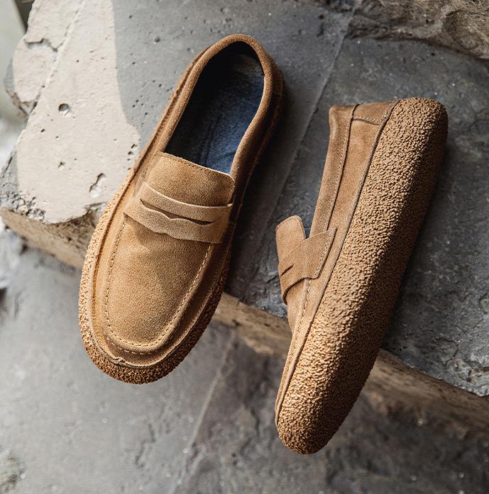 ✅High -quality Dedication✅Men's Genuine Suede Slip-on Soft Sole Casual Loafers