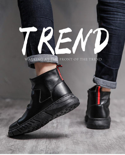 Men's Casual High Top Genuine Leather Boots