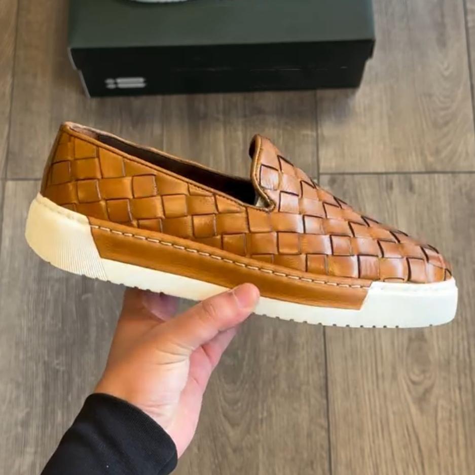 ✅High -quality Dedication✅Men's New Woven Genuine Cowhide Versatile Casual Shoes
