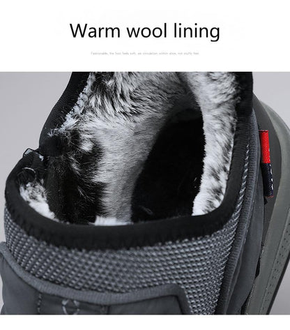 Men's Winter Wool Warm Casual Slip-on Snow Boots