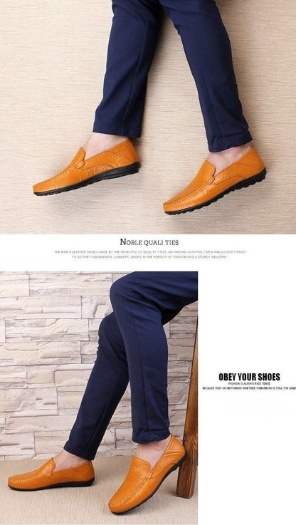 ✅High -quality Dedication✅Men's New Genuine Cowhide Soft Slip-on Casual Shoes