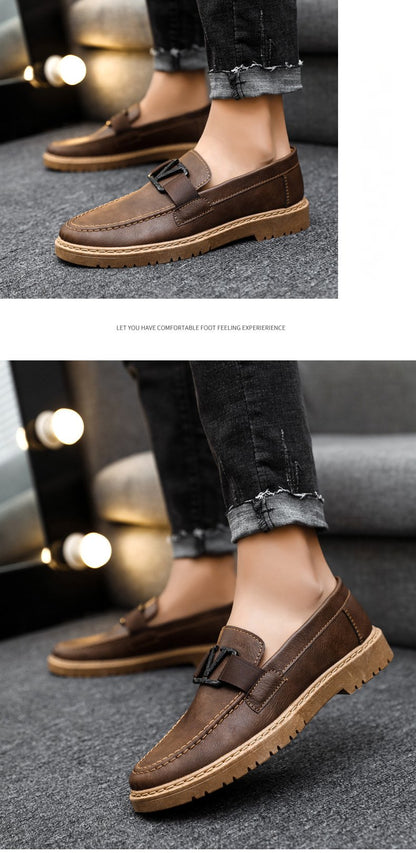 🔥Limited Time Offer 49% OFF🔥Men's New British Style Versatile Genuine Leather Casual Shoes