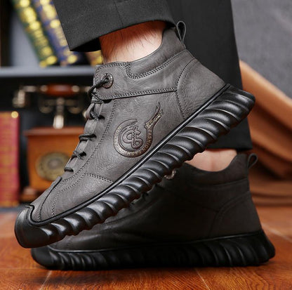 ✅High -quality Dedication✅Winter Men's Genuine Cowhide Wool Warm Soft-soled Cotton Shoes