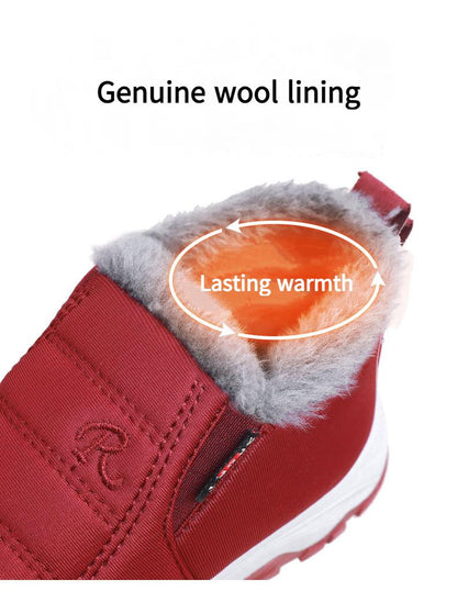 Winter Women's Windproof Thickened Wool Warm Snow Boots