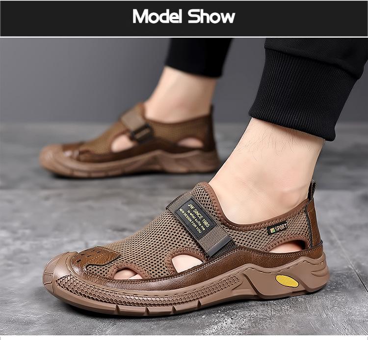 💯Summer Collection 💯 New Men's Hollow Breathable Casual Leather Sandals