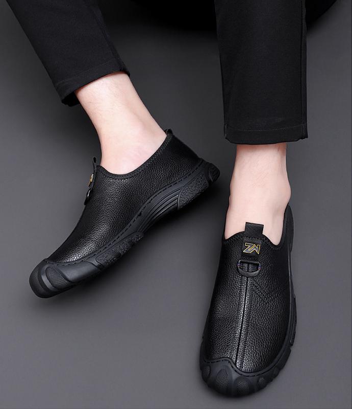 ✅High -quality Dedication✅Men's New Genuine Leather Soft Sole Slip-on Driving Casual Shoes