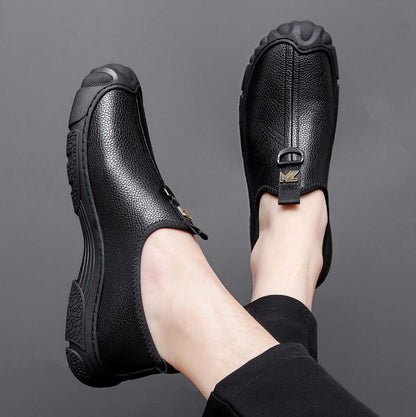 ✅High -quality Dedication✅Men's New Genuine Leather Soft Sole Slip-on Driving Casual Shoes