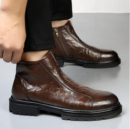 ✅High -quality Dedication✅Men's Retro Genuine Leather Thick Sole Casual Martin Boots