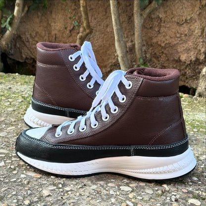 ✅High -quality Dedication✅Men's New Soft Genuine Cowhide High-top Sneakers
