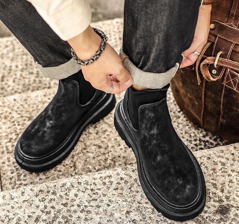 ✅High -quality Dedication✅Men's New Chelsea High-top Slip-on Retro Casual Boots