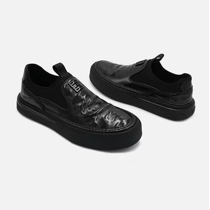 ✅High -quality Dedication✅Men's Genuine Leather Thick-soled Waterproof Slip-on Casual Shoes