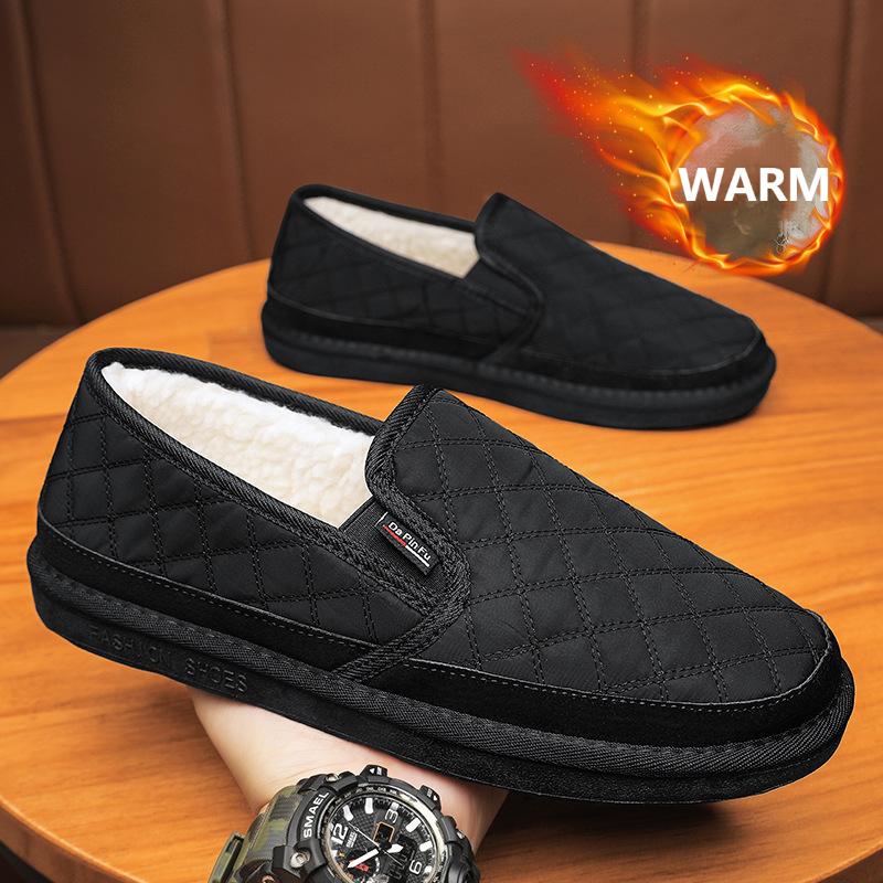 Men's Winter Thickened Wool Warm Soft Sole Anti-slip Shoes