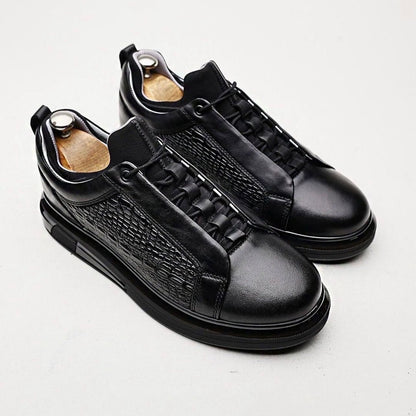 Men's Handmade Classic Leather Elastic Air Cushion Casual Shoes