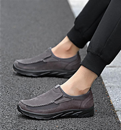 🔥Limited Time Offer 49% OFF🔥Men's Genuine Leather Breathable British Style Slip-on Casual Shoes