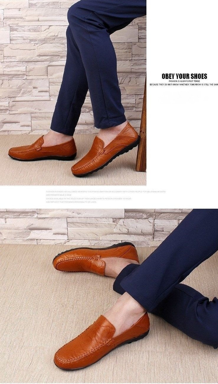 ✅High -quality Dedication✅Men's New Genuine Cowhide Soft Slip-on Casual Shoes