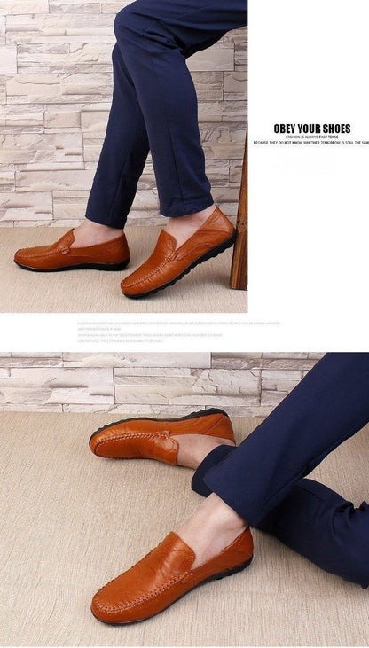 ✅High -quality Dedication✅Men's New Genuine Cowhide Soft Slip-on Casual Shoes