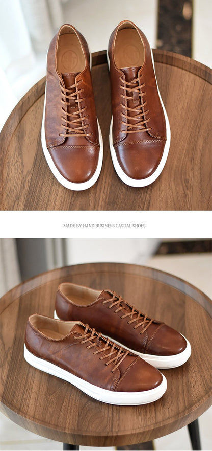 ✅High -quality Dedication✅British Gentleman Retro Handmade Horsehide Business Casual Shoes