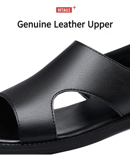 🔥Limited Time Offer 49% OFF🔥Men's Genuine Leather Soft Sole Anti-Slip Beach Driving Sandals