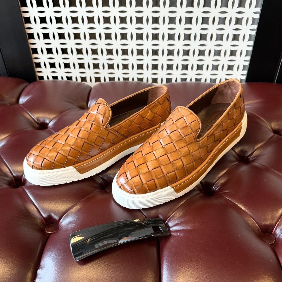 ✅High -quality Dedication✅Men's New Woven Genuine Cowhide Versatile Casual Shoes