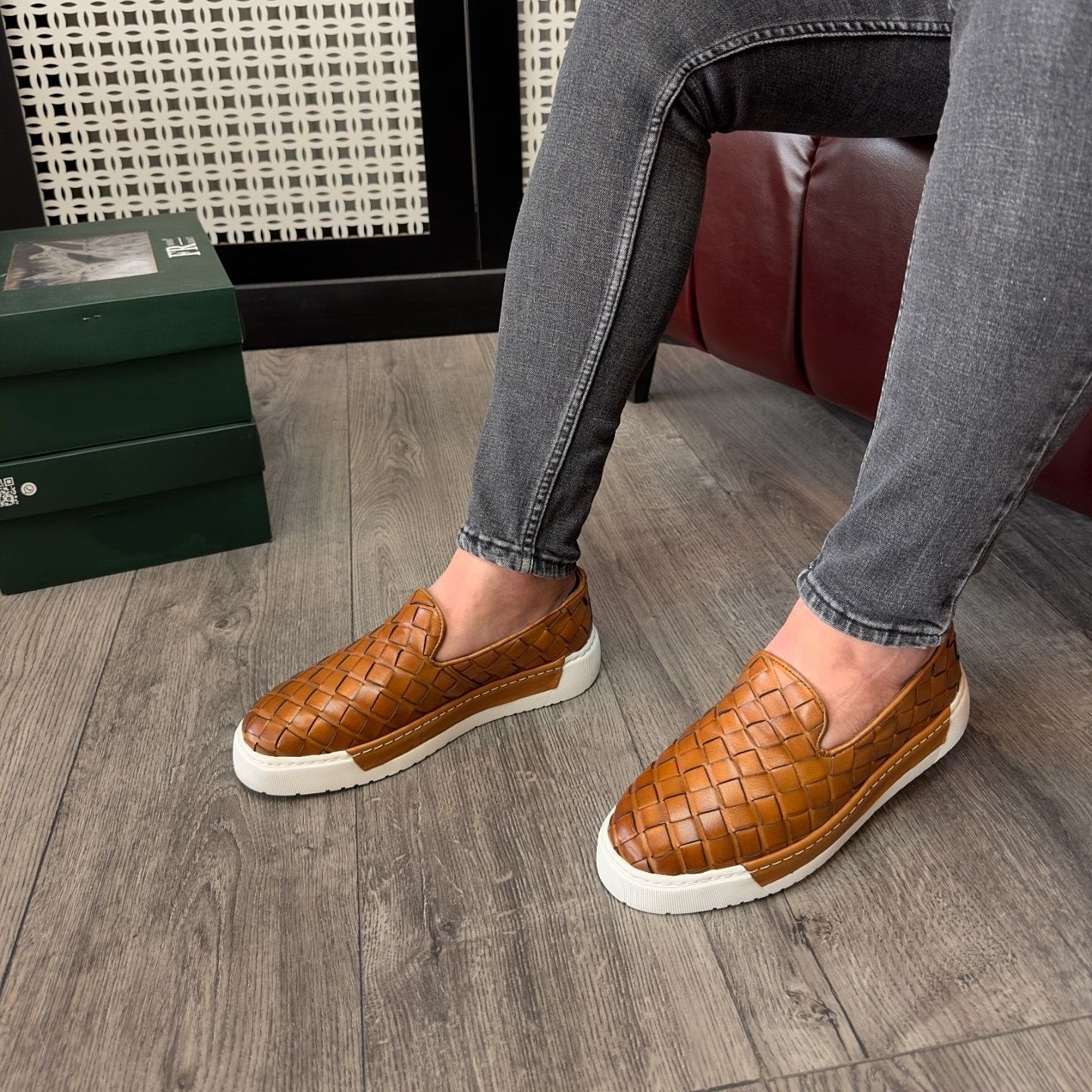 ✅High -quality Dedication✅Men's New Woven Genuine Cowhide Versatile Casual Shoes