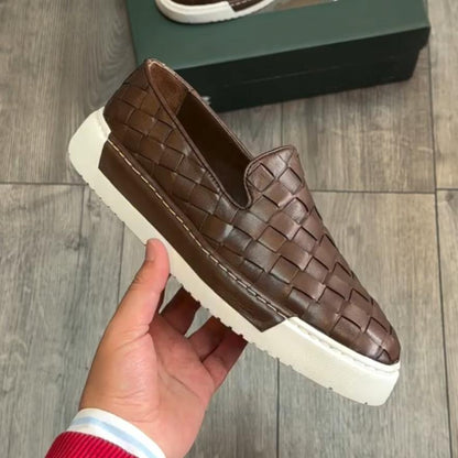✅High -quality Dedication✅Men's New Woven Genuine Cowhide Versatile Casual Shoes