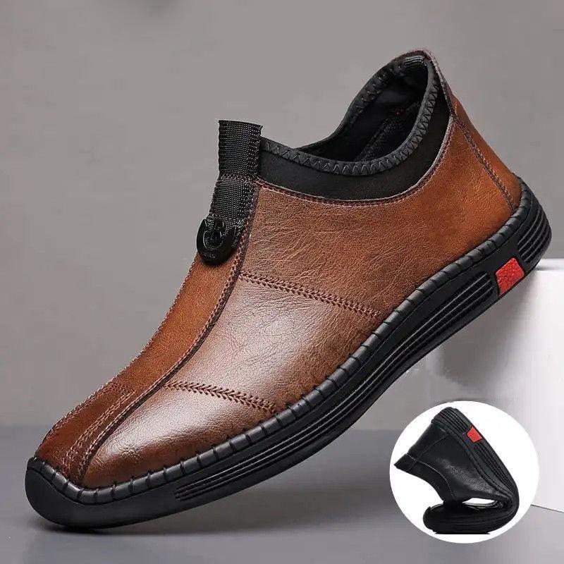 New Autumn and Winter Men's Business Casual Genuine Cowhide Shoes