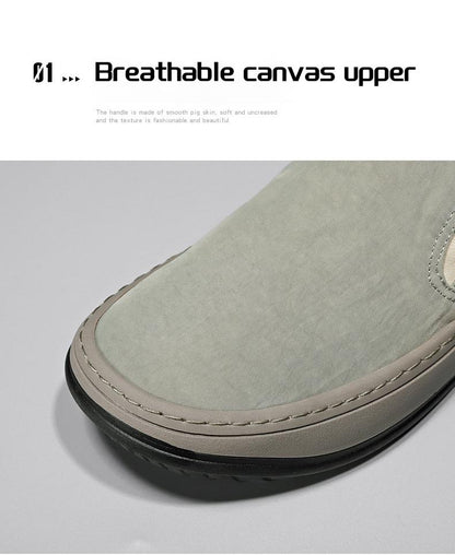 🔥Limited Time Offer 49% OFF🔥Men's New Breathable Canvas Slip-on Casual Driving Shoes