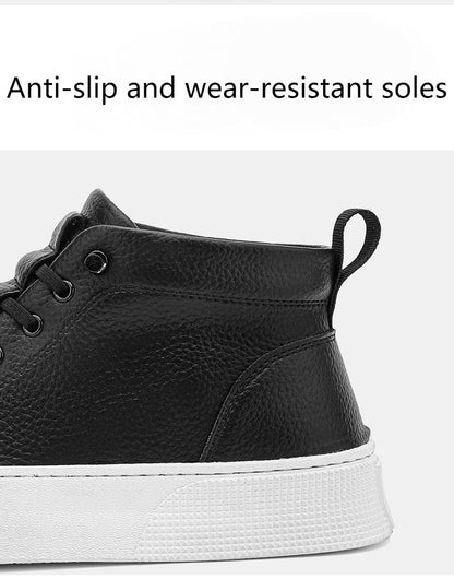 New Autumn High-top Genuine Leather Casual Shoes