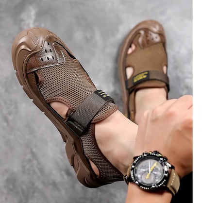 💯Summer Collection 💯 New Men's Hollow Breathable Casual Leather Sandals