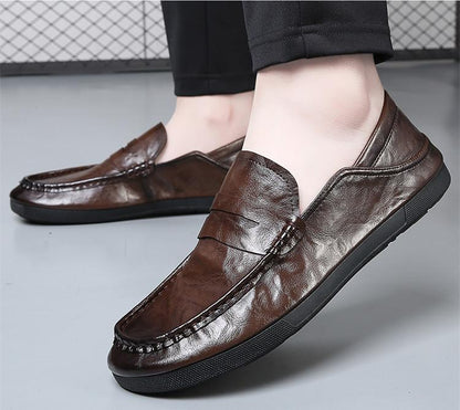 ✅High -quality Dedication✅New Style Genuine Leather All-match Slip-on Driving Casual Shoes