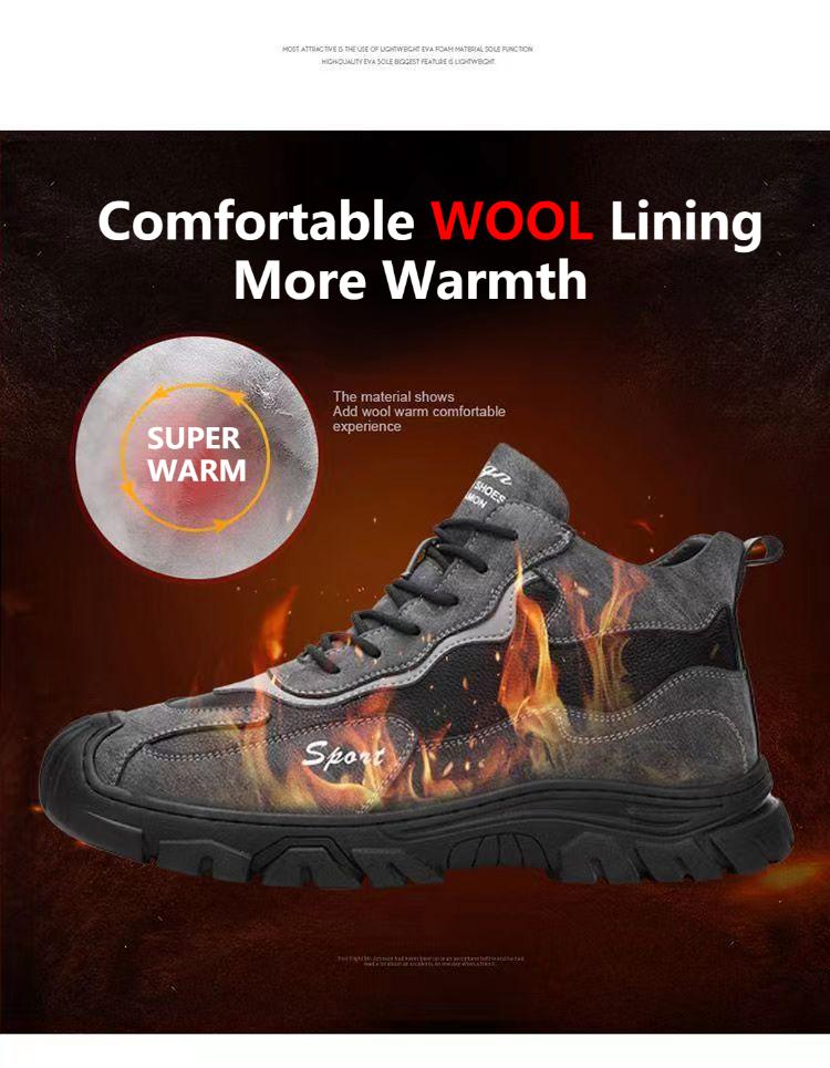 Men's Winter High-top Wool Warm Sports and Casual Shoes