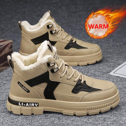 Men's 2023 Winter Thickened Wool Anti-cold and Anti-ski Boots