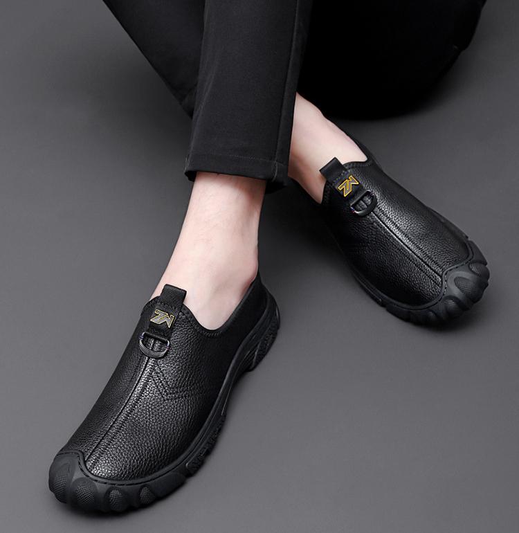 ✅High -quality Dedication✅Men's New Genuine Leather Soft Sole Slip-on Driving Casual Shoes