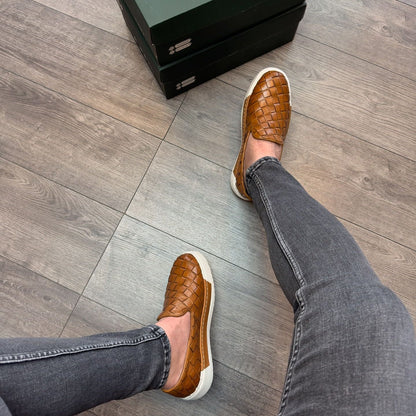 ✅High -quality Dedication✅Men's New Woven Genuine Cowhide Versatile Casual Shoes