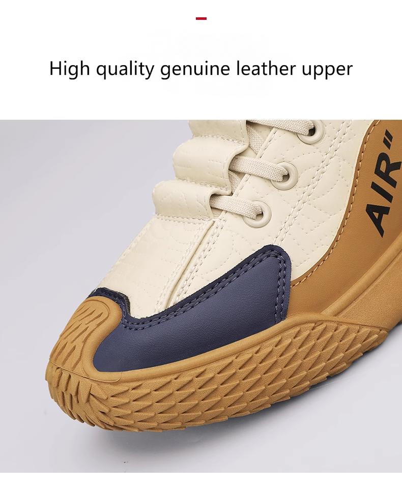 Autumn and Winter Men's Leather Waterproof Sneakers