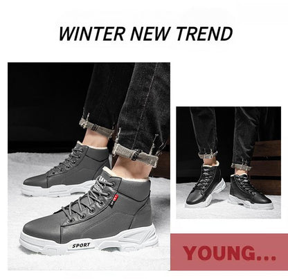 Winter Men's Casual Wool Warm Snow Boots