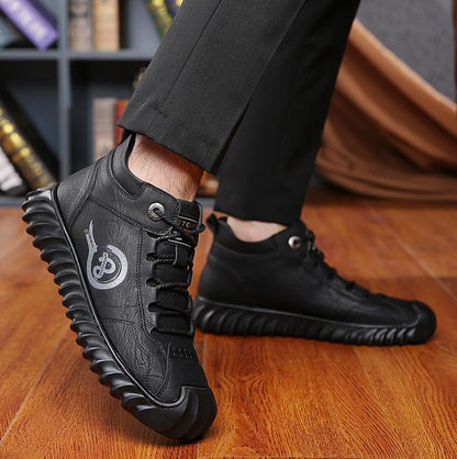 ✅High -quality Dedication✅Winter Men's Genuine Cowhide Wool Warm Soft-soled Cotton Shoes
