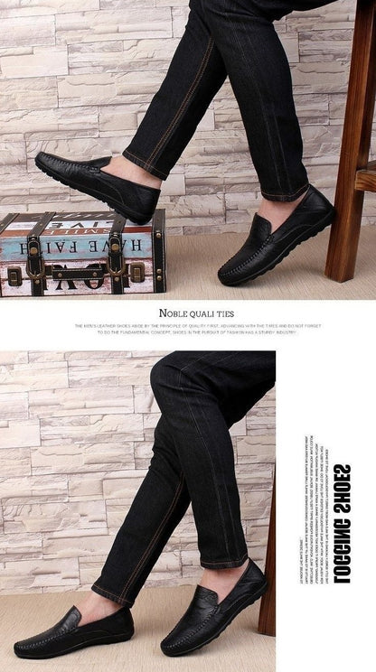 ✅High -quality Dedication✅Men's New Genuine Cowhide Soft Slip-on Casual Shoes