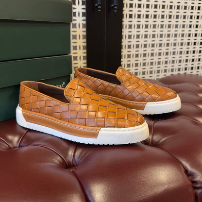 ✅High -quality Dedication✅Men's New Woven Genuine Cowhide Versatile Casual Shoes