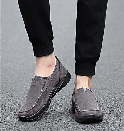 🔥Limited Time Offer 49% OFF🔥Men's Genuine Leather Breathable British Style Slip-on Casual Shoes