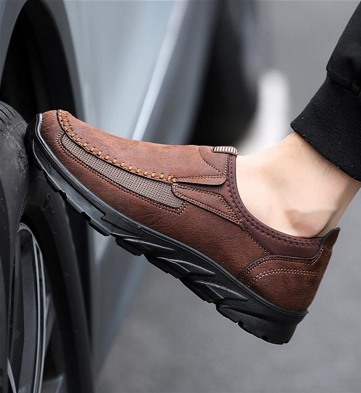 🔥Limited Time Offer 49% OFF🔥Men's Genuine Leather Breathable British Style Slip-on Casual Shoes