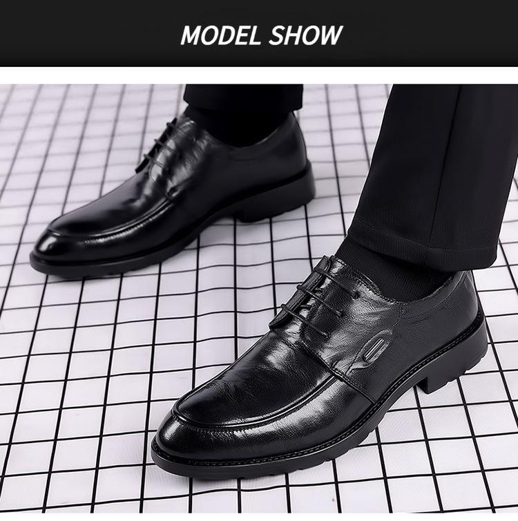 Men's Business Formal Casual Breathable Genuine Cowhide Shoes